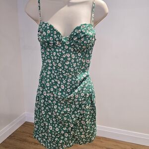 Showpo Green Floral Dress